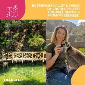 Butterflies Valley / Farma of Rhodes: Private One-WayTransfer From/To Kremasti - up to 19 Passengers