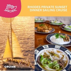 Rhodes Deluxe Sunset Dinner Sailing Cruise 3 - Island Tour Rhodes By GoTixy