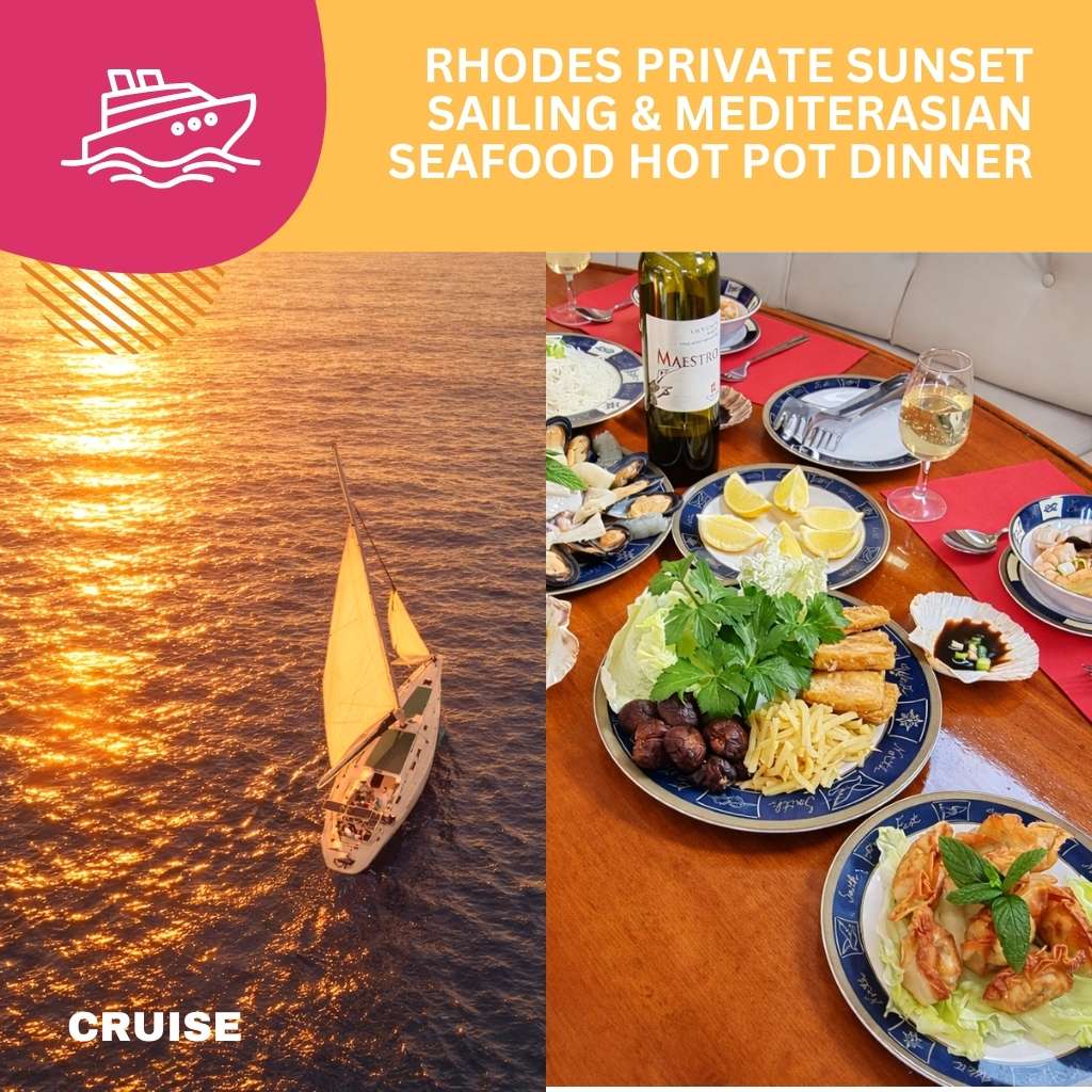 Rhodes Private Sunset Sailing MediterAsian Seafood Hot Pot Dinner 1 1 - Island Tour Rhodes By GoTixy