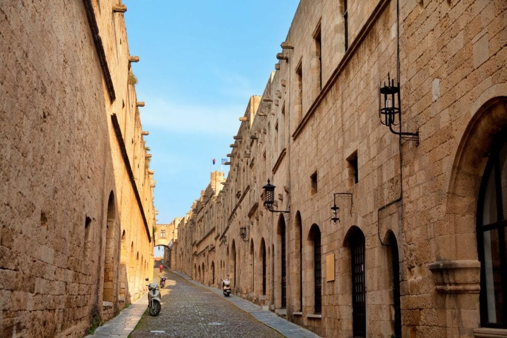 Medieval Street of the Knights included in audio guide tours in Rhodes.
