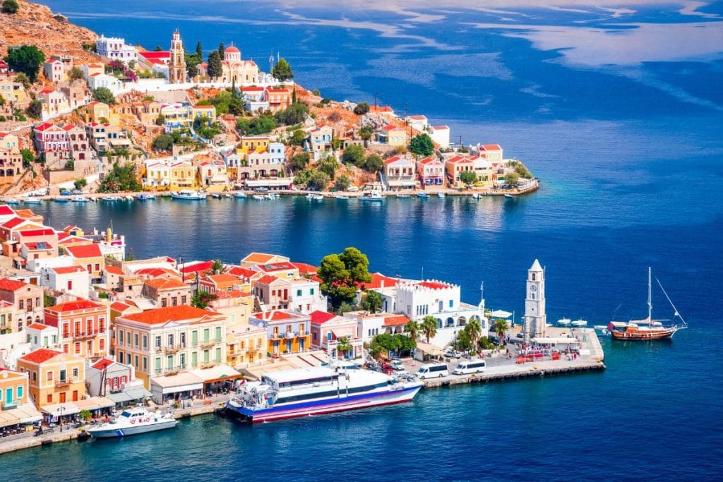 Symi harbour and colourful houses among the best things to do in Rhodes in 2026.