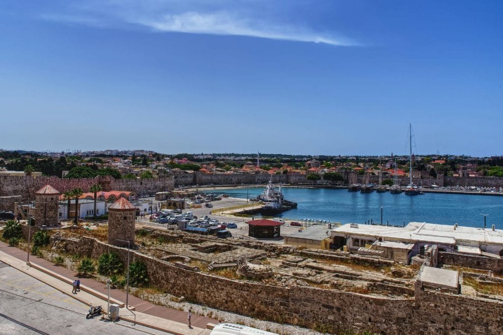 Rhodes Old Town walls and harbour included in popular tours in Rhodes.