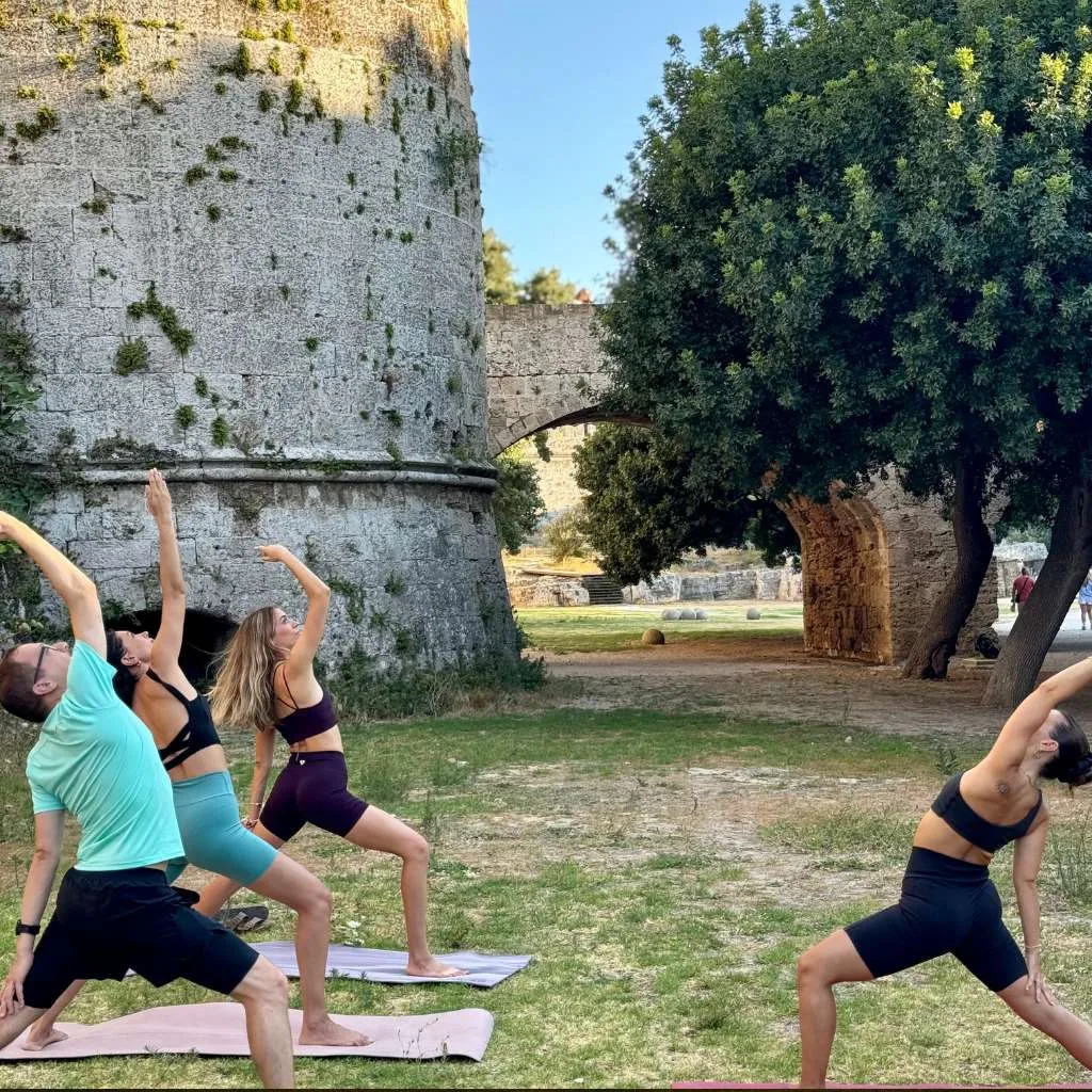 Rhodes Medieval Moat Morning Yoga 2 - Island Tour Rhodes By GoTixy